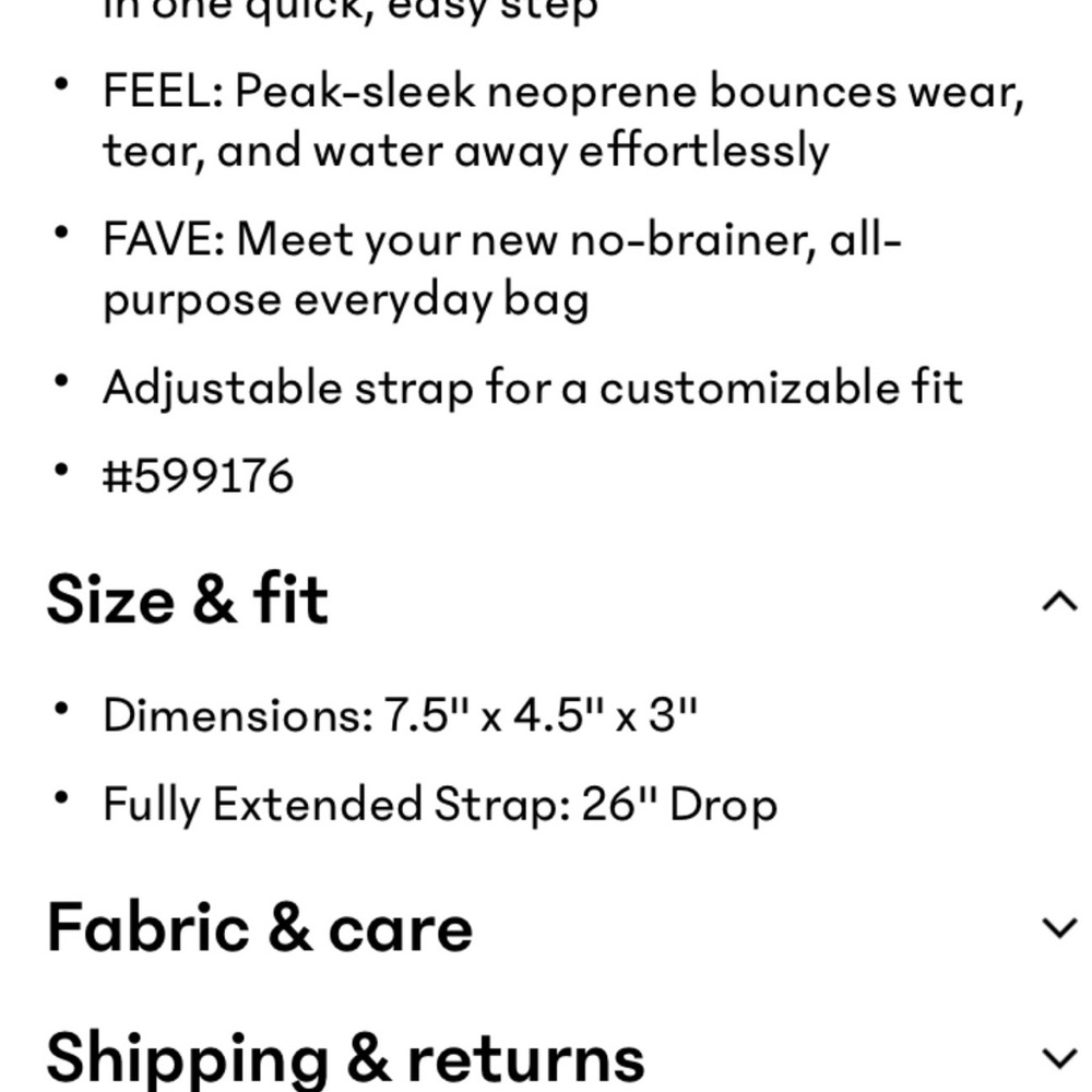 Athleta Diem Midnight Blue Crossbody Bag - Picture 5 of 5